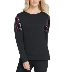 Dkny sequined women's pullover sweatshit Size medium